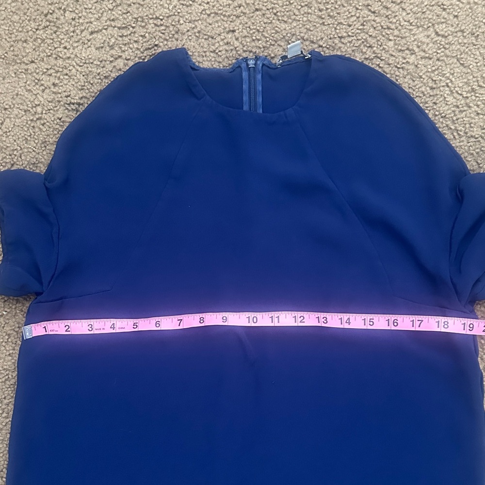 COS Dark Blue Short Sleeve Top - Picture 6 of 7